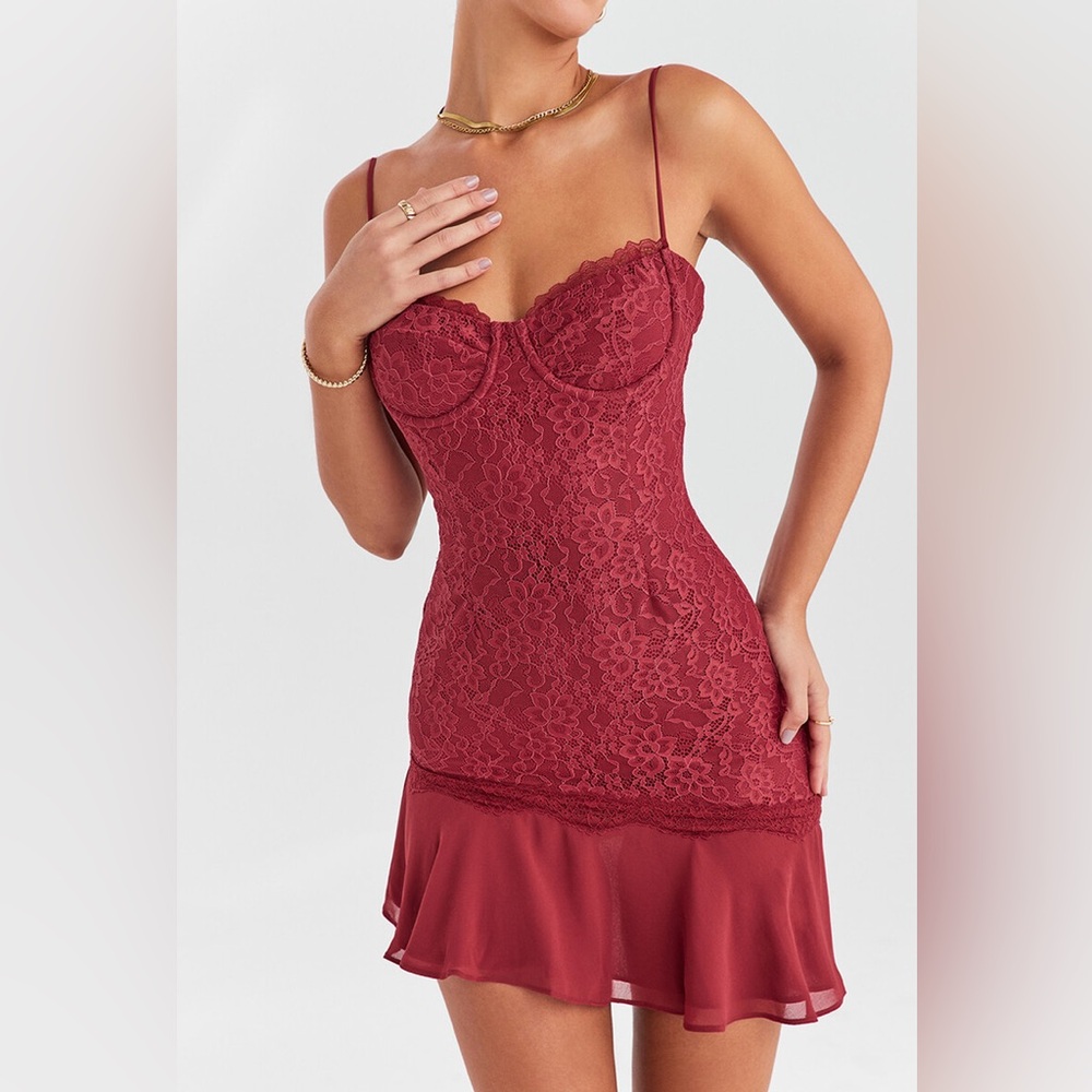 Red Lace Dress size Xs